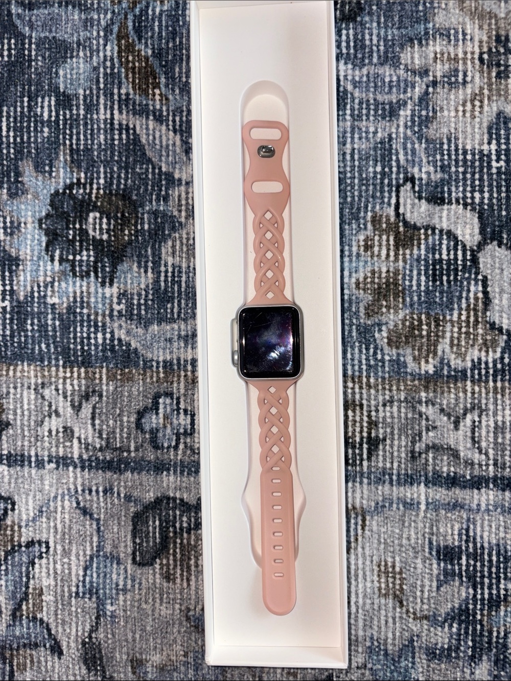 Apple Watch Series 3 with Braided Pink Sport Band - Soft Blush